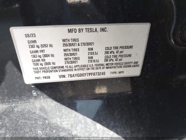 7SAYGDEF7PF873245 Tesla Model Y Performance Dual Motor All-wheel Drive