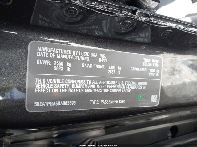 Lucid Air Pure 2025 50EA1PGA5SA005695 Image 9