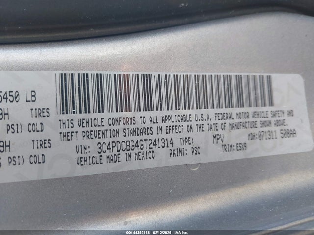 2016 DODGE JOURNEY 3C4PDCBG4GT241314 Photo 8