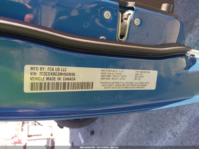 Dodge Charger Sxt Rwd 2021 2C3CDXBG3MH569595 Image 9