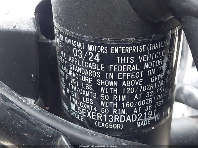 2024 KAWASAKI EX650 ML5EXER13RDAD2191 Photo 9