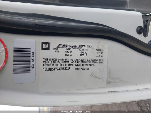 2004 CADILLAC DEVILLE 1G6KD54Y74U154233 Photo 8