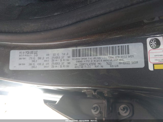 Aukcja sprzedaży 2020 Ram 1500 Laramie  4x4 6'4 Box, vin: 1C6SRFDT4LN279702, numer aukcji: 44392242