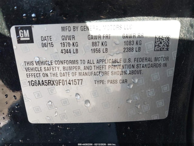Aukcja sprzedaży 2015 Cadillac Ats Standard, vin: 1G6AA5RX9F0141577, numer aukcji: 44392258