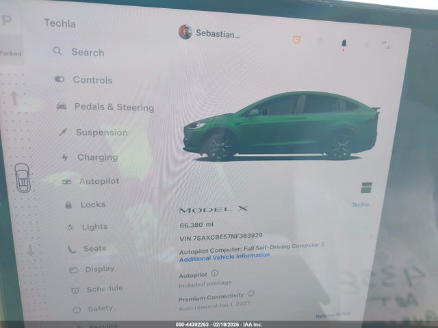 Продажа на аукционе авто 2022 Tesla Model X Dual Motor All-wheel Drive, vin: 7SAXCBE57NF363929, номер лота: 44392263