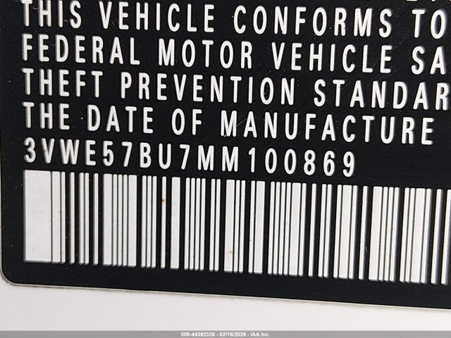 3VWE57BU7MM100869 Volkswagen Jetta 1.4t Sel