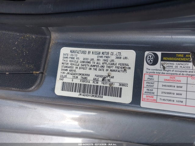2013 NISSAN 370Z JN1AZ4EH1DM383559 Photo 8
