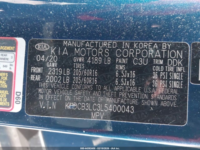 2020 KIA NIRO KNDCB3LC3L5400043 Photo 8