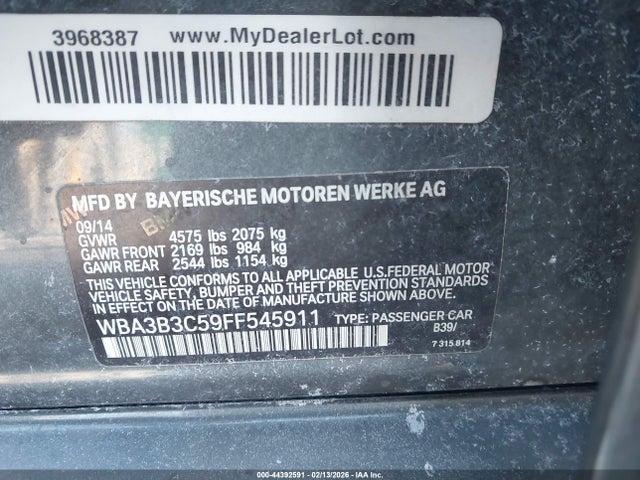 2015 BMW 328I WBA3B3C59FF545911 Photo 8