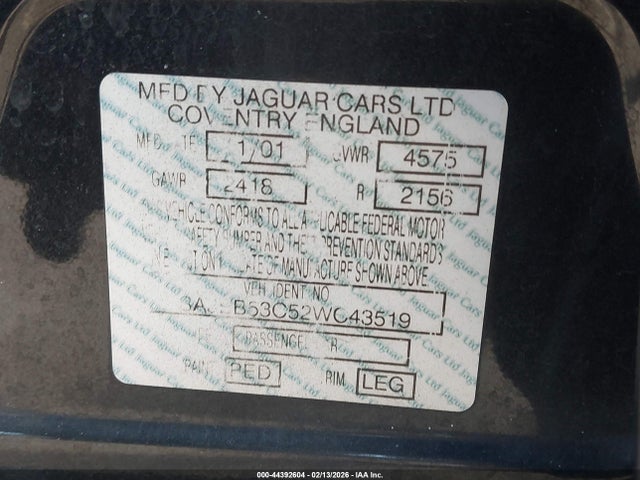 2002 JAGUAR X-TYPE SAJEB53C52WC43519 Photo 8