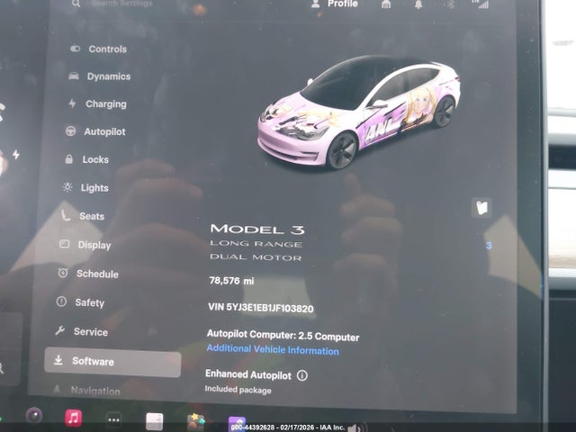 5YJ3E1EB1JF103820 Tesla Model 3 Long Range/performance