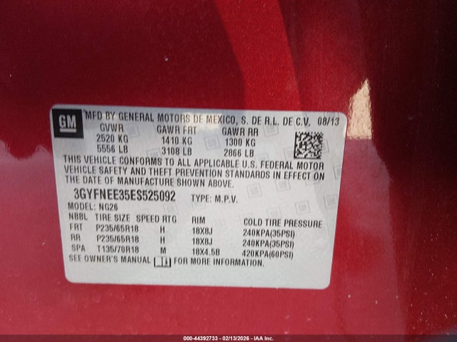 2014 CADILLAC SRX 3GYFNEE35ES525092 Photo 8