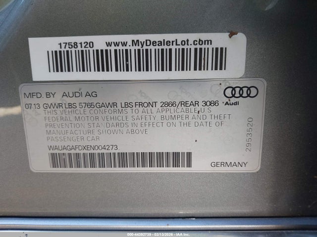 2014 AUDI A8 WAUAGAFDXEN004273 Photo 8
