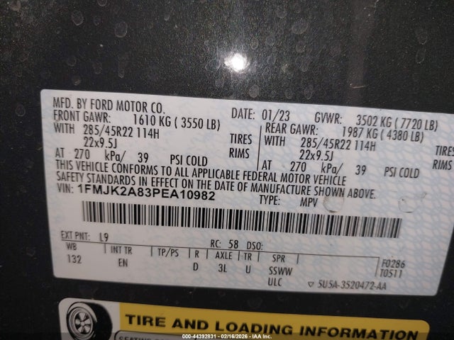 Ford Expedition Limited Max 2023 1FMJK2A83PEA10982 Image 9