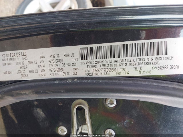 2015 Ram 1500 Express მანქანა იყიდება აუქციონზე, vin: 1C6RR7FT7FS699011, აუქციონის ნომერი: 44392998
