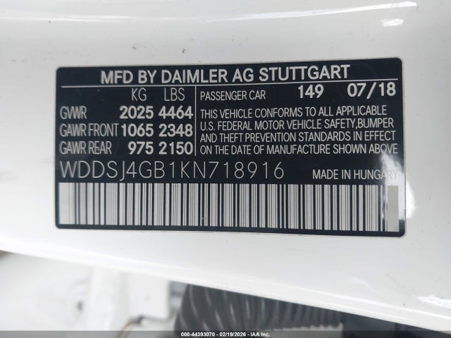 2019 MERCEDES-BENZ CLA 250 WDDSJ4GB1KN718916 Photo 8