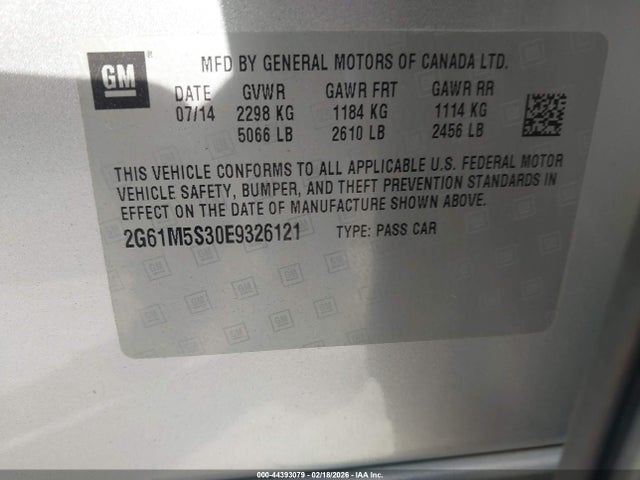 2014 CADILLAC XTS 2G61M5S30E9326121 Photo 8