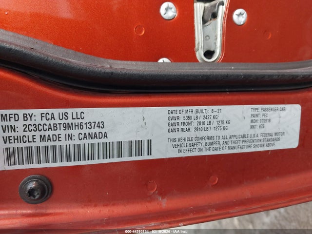 Aukcja sprzedaży 2021 Chrysler 300 300s, vin: 2C3CCABT9MH613743, numer aukcji: 44393194