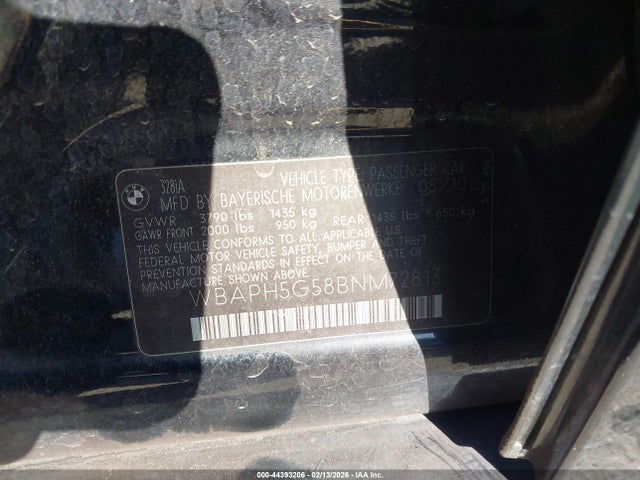Продаж на аукціоні авто 2011 Bmw 328i, vin: WBAPH5G58BNM72813, номер лоту: 44393206