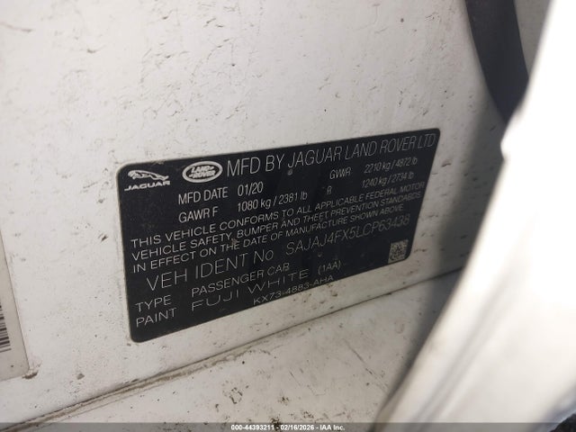 2020 JAGUAR XE SAJAJ4FX5LCP63438 Photo 8