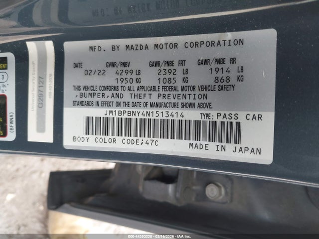 Mazda Mazda3 2.5 Turbo Premium Plus 2022 JM1BPBNY4N1513414 Image 9