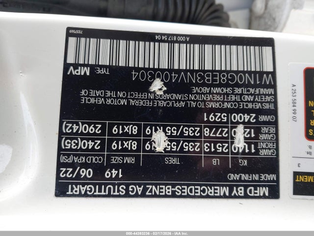 Продаж на аукціоні авто 2022 Mercedes-benz Glc 300 4matic Suv, vin: W1N0G8EB3NV400304, номер лоту: 44393236