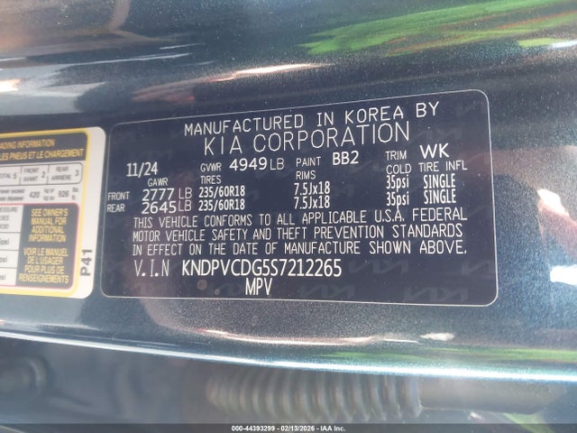 Aukcja sprzedaży 2025 Kia Sportage Hybrid Ex, vin: KNDPVCDG5S7212265, numer aukcji: 44393299
