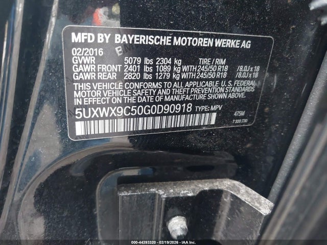 Продаж на аукціоні авто 2016 Bmw X3 Xdrive28i, vin: 5UXWX9C50G0D90918, номер лоту: 44393320
