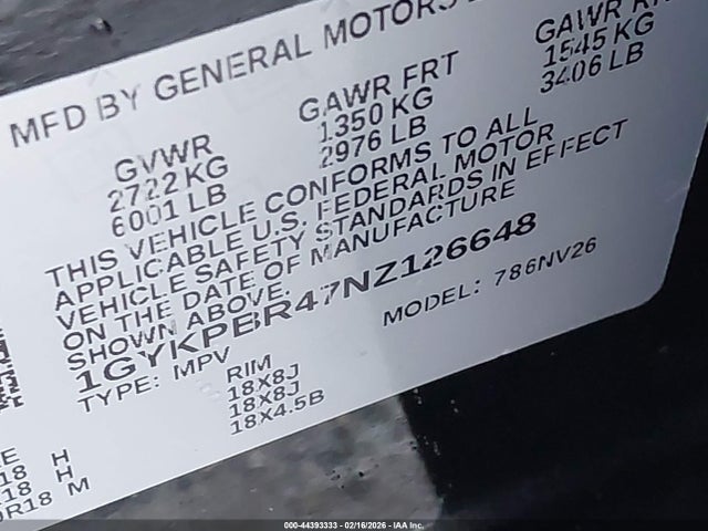 2022 CADILLAC XT6 1GYKPBR47NZ126648 Photo 8