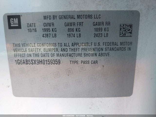 2017 CADILLAC ATS 1G6AB5SX9H0159359 Photo 8