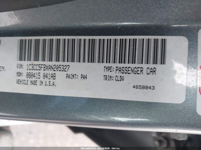 Aukcja sprzedaży 2010 Chrysler Sebring Limited, vin: 1C3CC5FBXAN205327, numer aukcji: 44393424