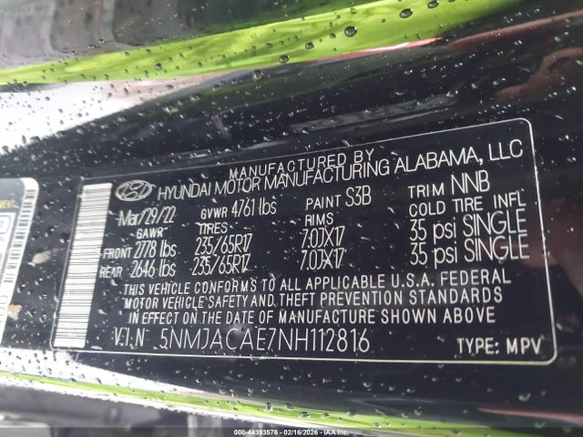 Hyundai TUCSON SE 2022 5NMJACAE7NH112816 Image 9