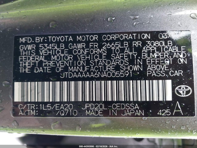 Toyota Mirai Xle 2022 JTDAAAAA6NA005591 Image 9