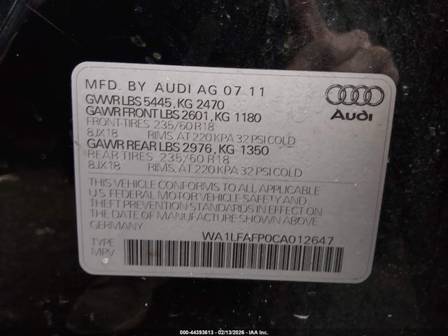 2012 AUDI Q5 WA1LFAFP0CA012647 Photo 8