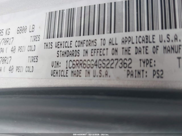 1C6RR6GG4GS227362 RAM 1500 Slt