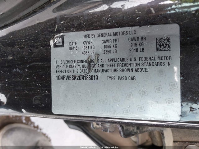 1G4PW5SK2G4183019 Buick Verano Sport Touring Group