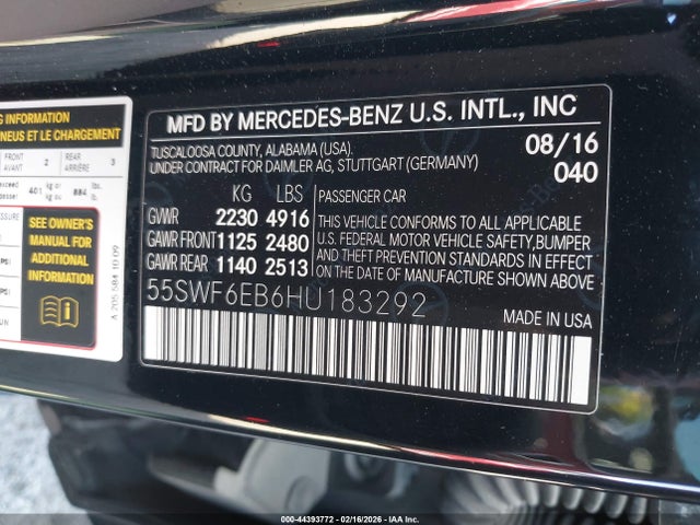 2017 MERCEDES-BENZ AMG C 43 55SWF6EB6HU183292 Photo 8