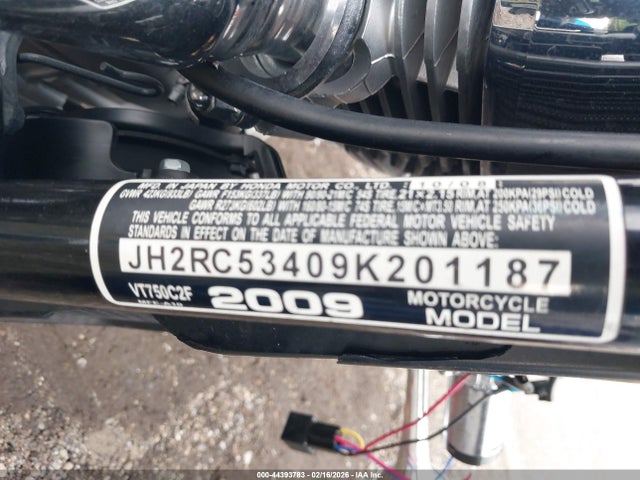 2009 HONDA VT750 JH2RC53409K201187 Photo 9