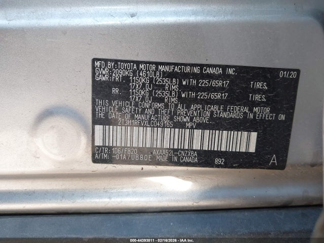 2020 TOYOTA RAV4 2T3H1RFVXLC049165 Photo 8