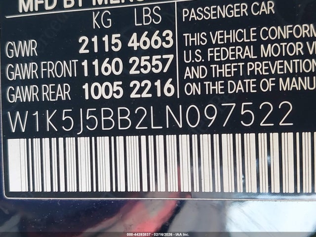 2020 MERCEDES-BENZ AMG CLA 35 W1K5J5BB2LN097522 Photo 8