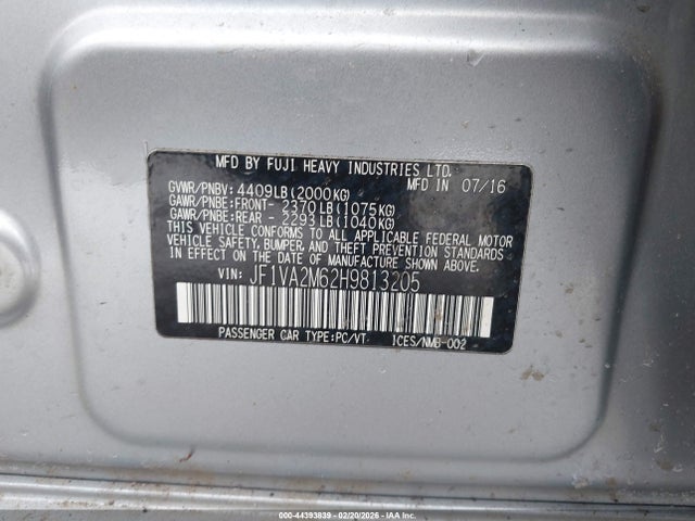 2017 SUBARU WRX STI JF1VA2M62H9813205 Photo 8