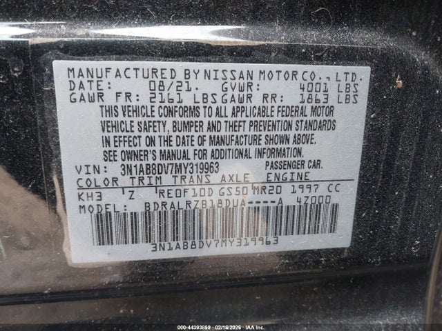 Nissan Sentra Sr Xtronic Cvt 2021 3N1AB8DV7MY319963 Image 9
