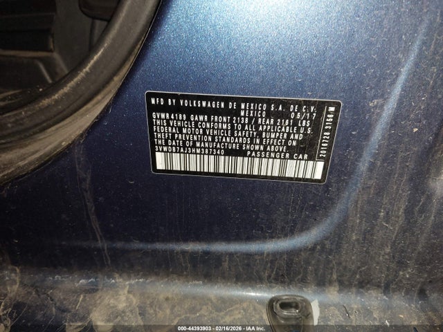 Aukcja sprzedaży 2017 Volkswagen Jetta 1.4t Se, vin: 3VWDB7AJ3HM387340, numer aukcji: 44393903
