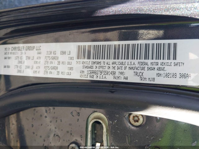 Продаж на аукціоні авто 2015 Ram 1500 Big Horn, vin: 1C6RR6GT9FS501490, номер лоту: 44394036