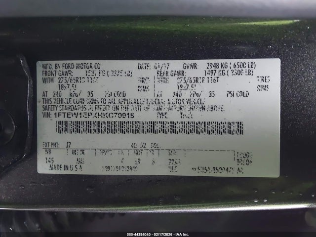 Ford F-150 Xlt 2017 1FTEW1EPXHKC70918 Image 9