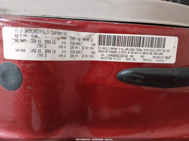 2006 JEEP GRAND CHEROKEE 1J4HR58N56C320146 Photo 8