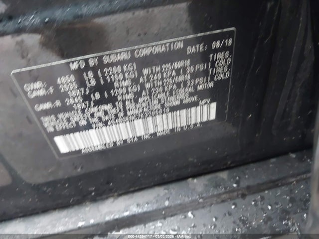 Продаж на аукціоні авто 2019 Subaru Outback 3.6r Limited, vin: 4S4BSENC7K3205010, номер лоту: 44394117