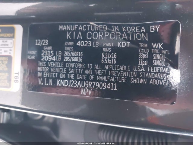 KNDJ23AU9R7909411 KIA SOUL LX