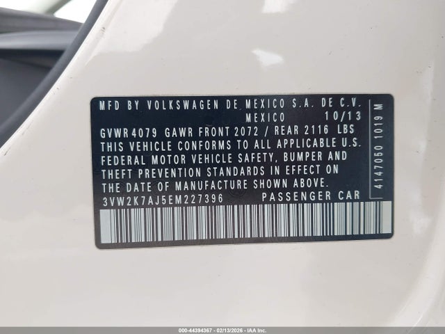 Volkswagen Jetta 2.0l S 2014 3VW2K7AJ5EM227396 Image 9