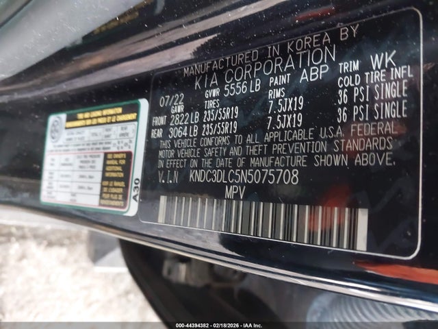 KIA Ev6 Wind 2022 KNDC3DLC5N5075708 Image 9